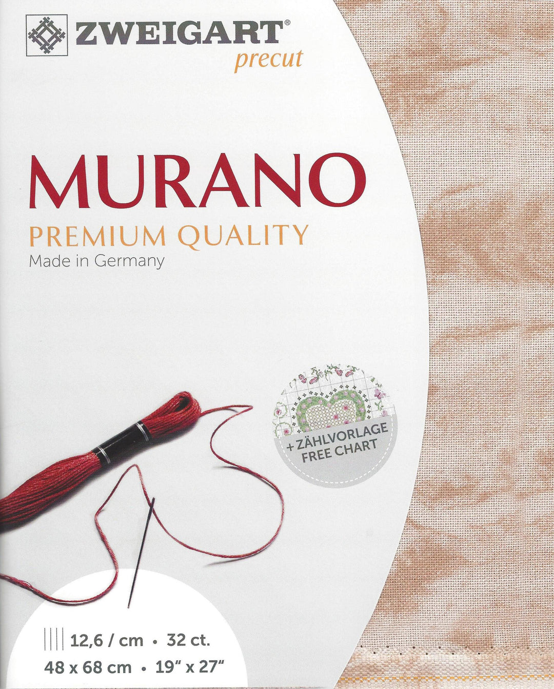 Precut Zweigart Murano Vintage 32 count Country Wood 3984/3219