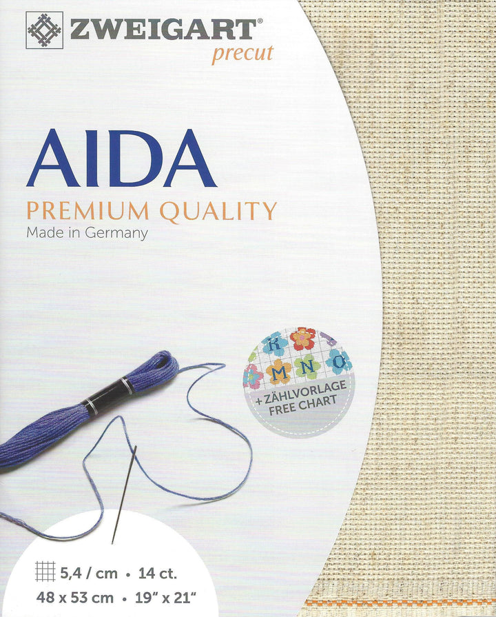 Precut Zweigart Rustico-Aida 14 count Wheat 3279/54