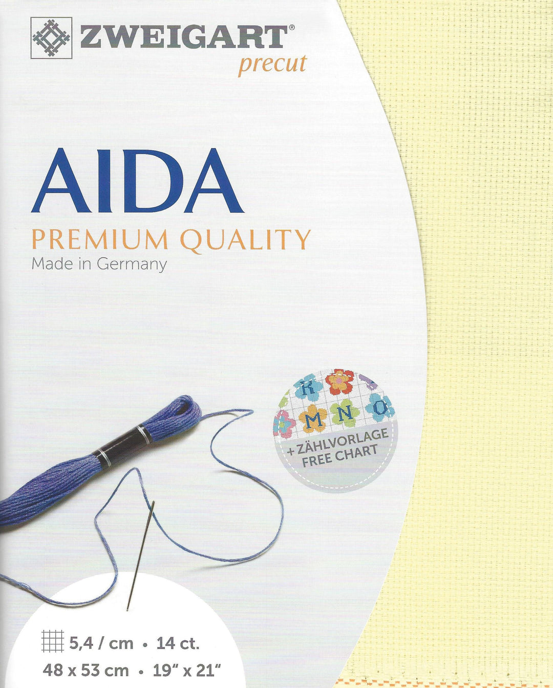Precut Zweigart Stern-Aida 3706/2030 Yellow