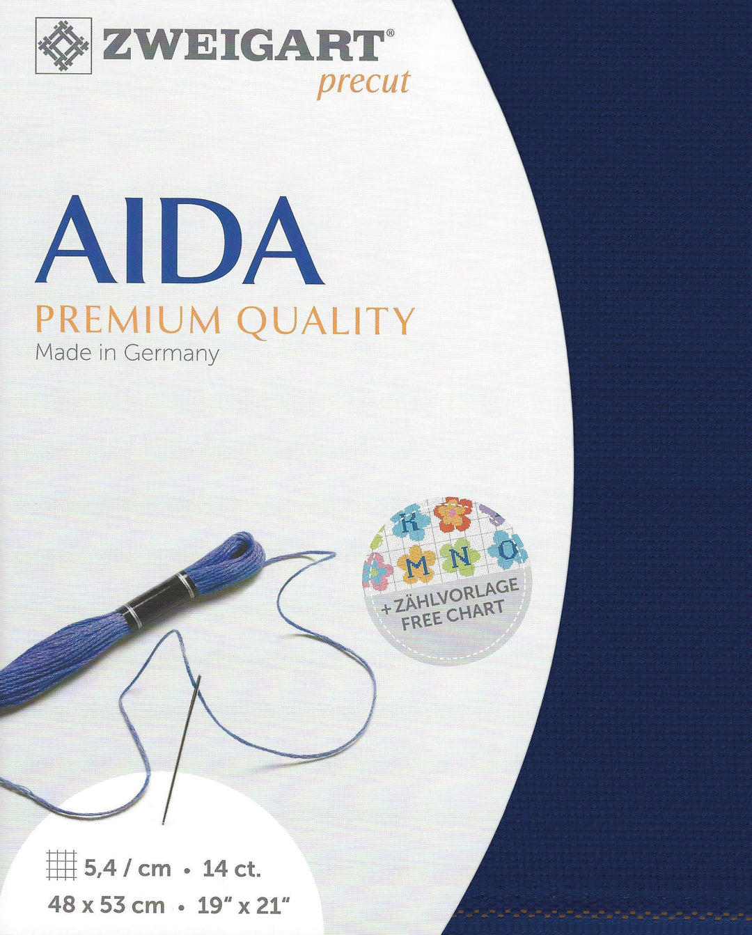 Precut Zweigart Stern-Aida 3706/567 Marine Blue