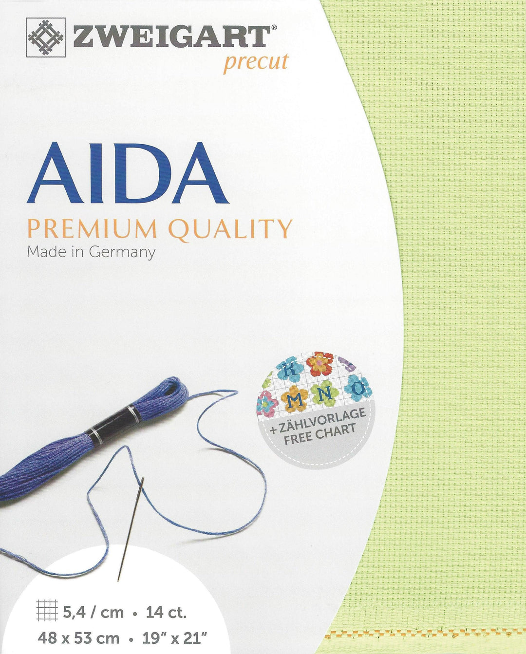 Precut Zweigart Stern-Aida 3706/6122 Lime