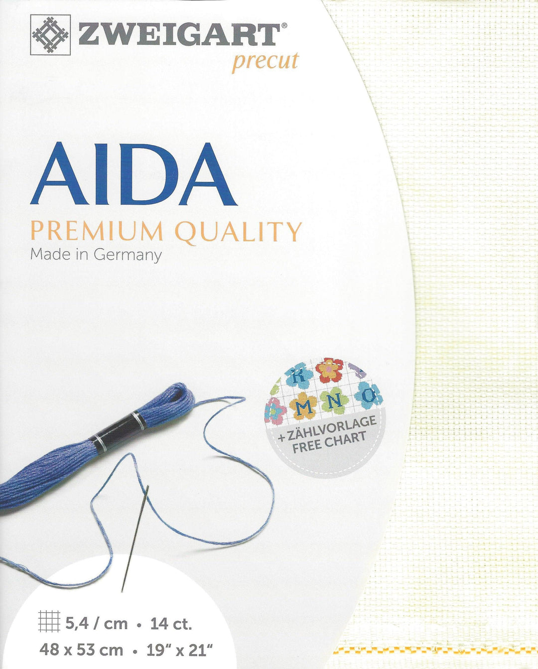Precut  Zweigart Stern-Aida Vintage 14 count Vintage Cream 3706/1019