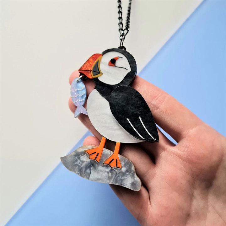 Puffin Pendant by Cherryloco Jewellery 3