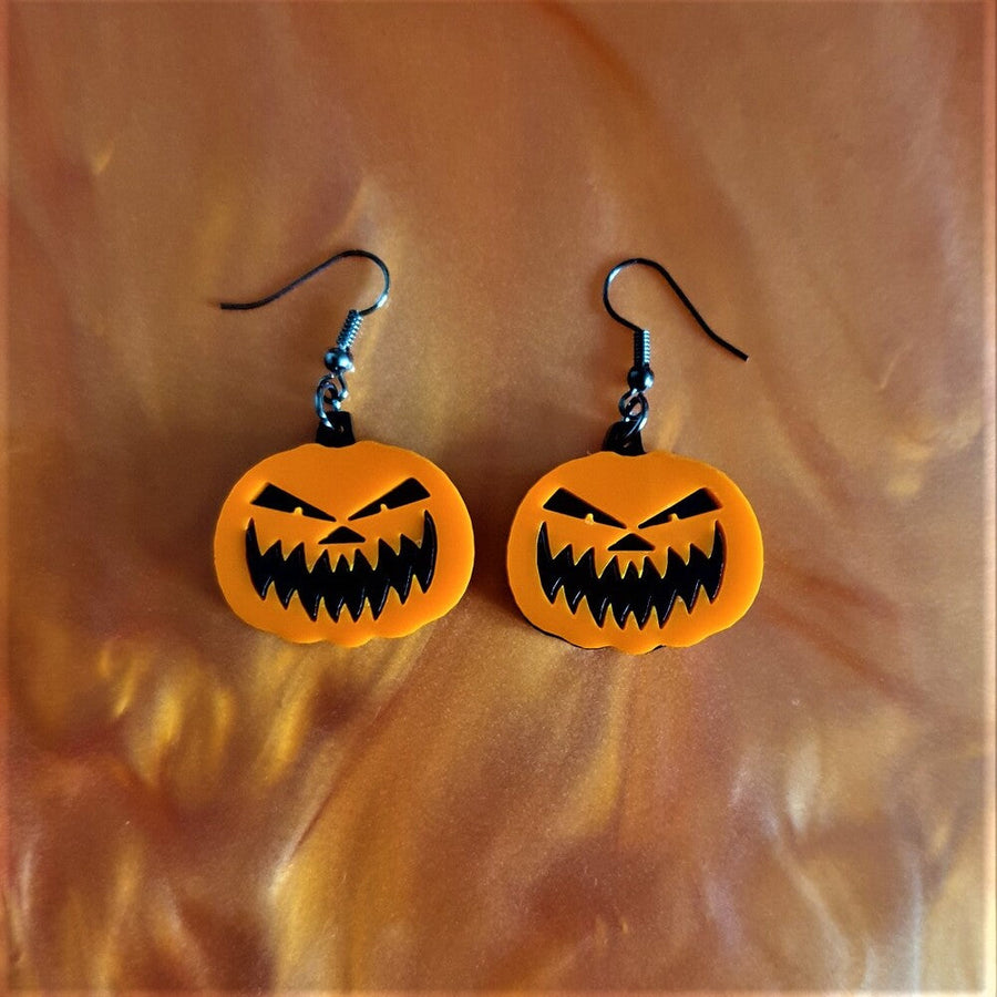 Pumpkin Earrings by Cherryloco Jewellery
