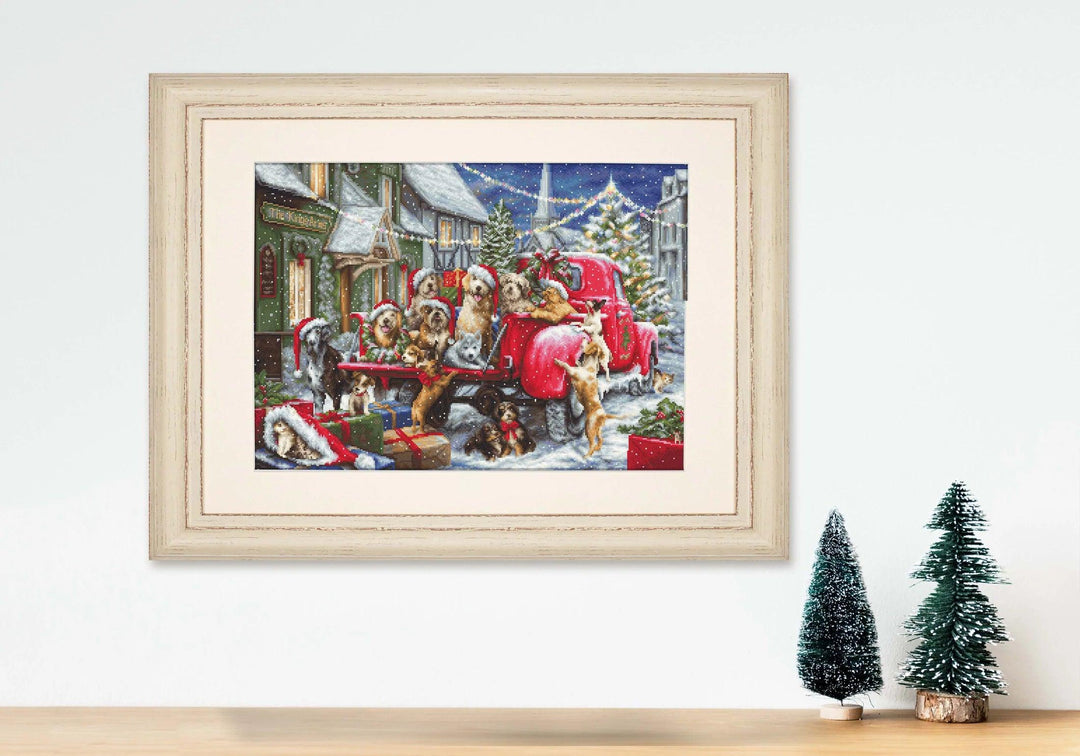 Puppies Christmas B2414L Counted Cross-Stitch Kit