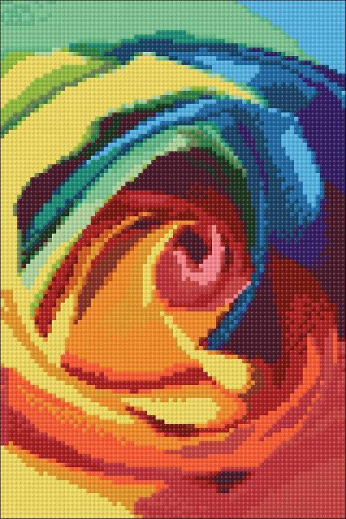 Rainbow Rose CS023 7.9 x 11.8 inches Crafting Spark Diamond Painting Kit