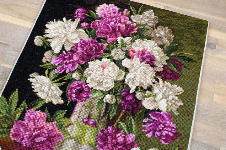 Red and White Peonies B608L Counted Cross-Stitch Kit