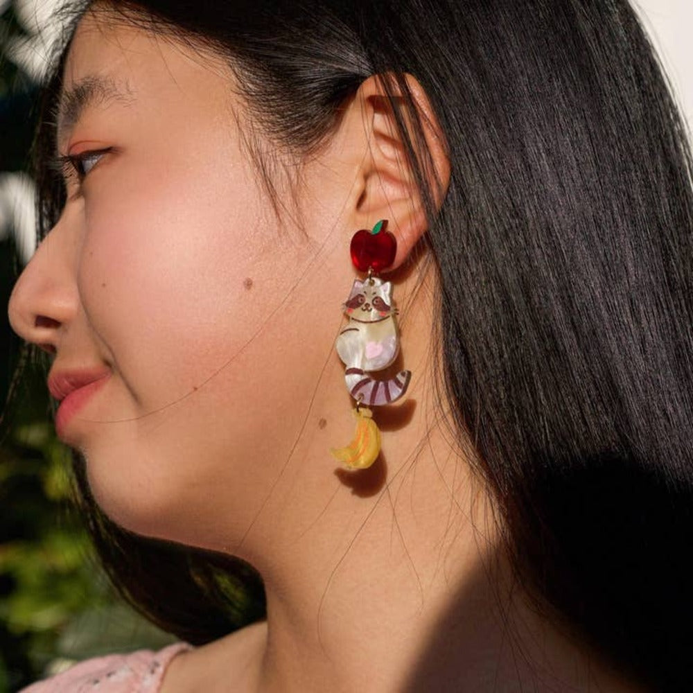 Ricky the Raccoon Earrings 1