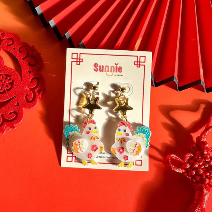 Rooster Earrings 4