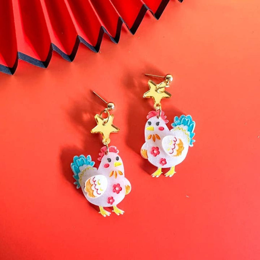 Rooster Earrings