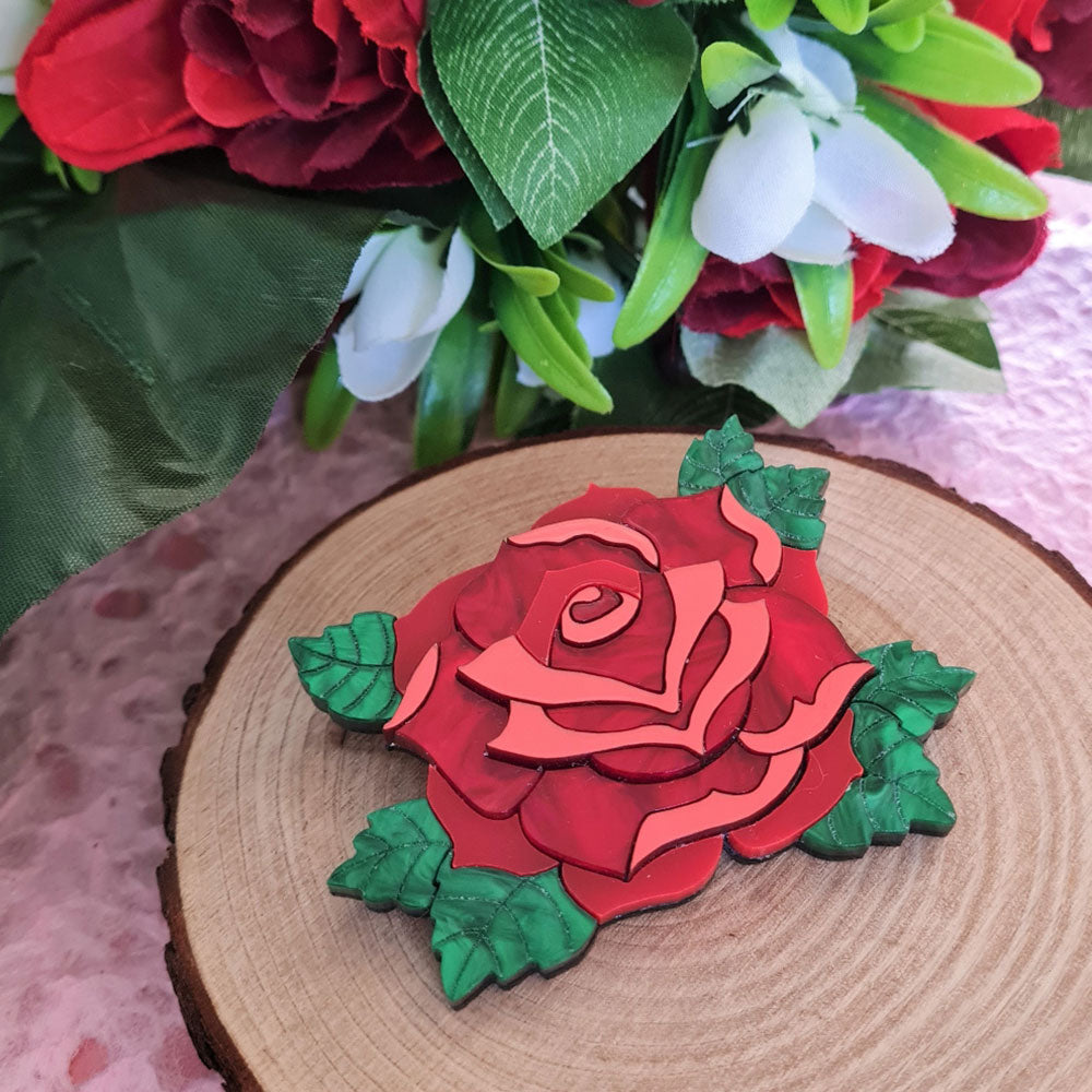 Rose Brooch by Cherryloco Jewellery - 14036-BR 3