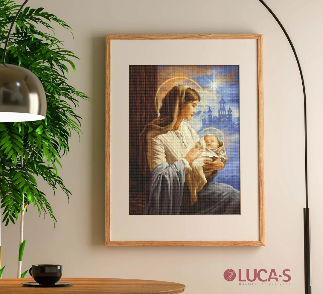 Saint Mary and The Child B617L Counted Cross-Stitch Kit