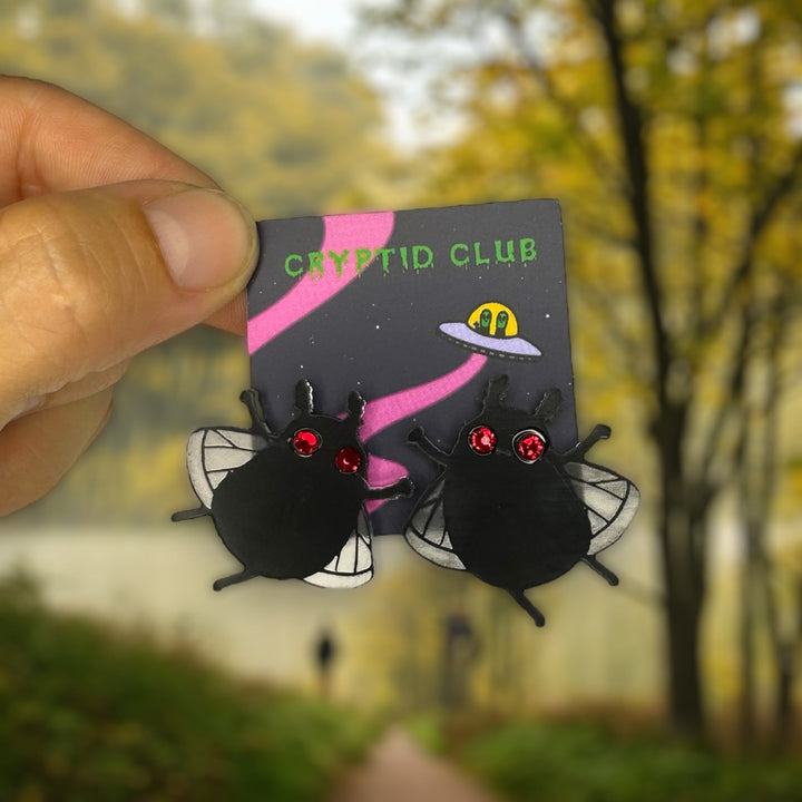 Cryptid Club Mothman Stud Earrings