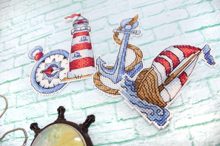 Sea Mood P-275 / SR-275  Plastic Canvas Counted Cross Stitch Kit