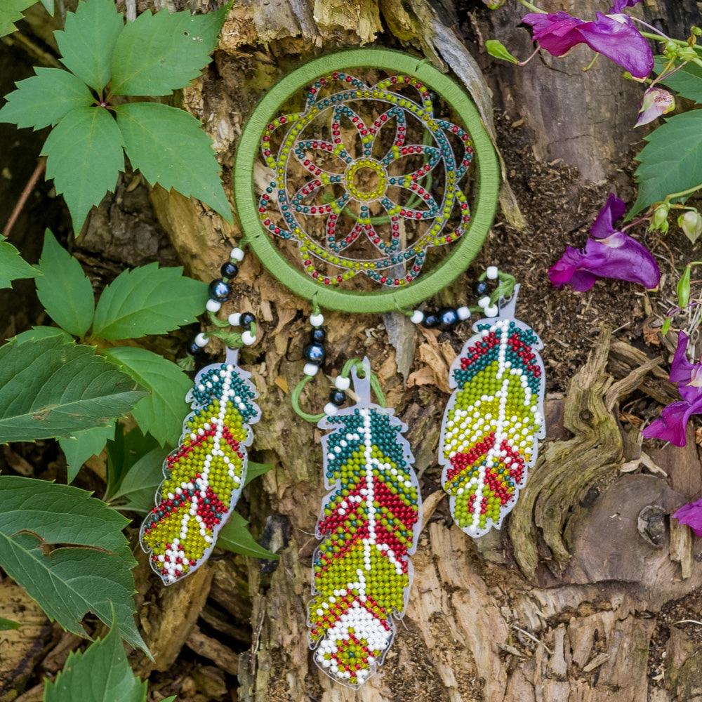 Set for embroidery with beads on a plastic base FLPL-029