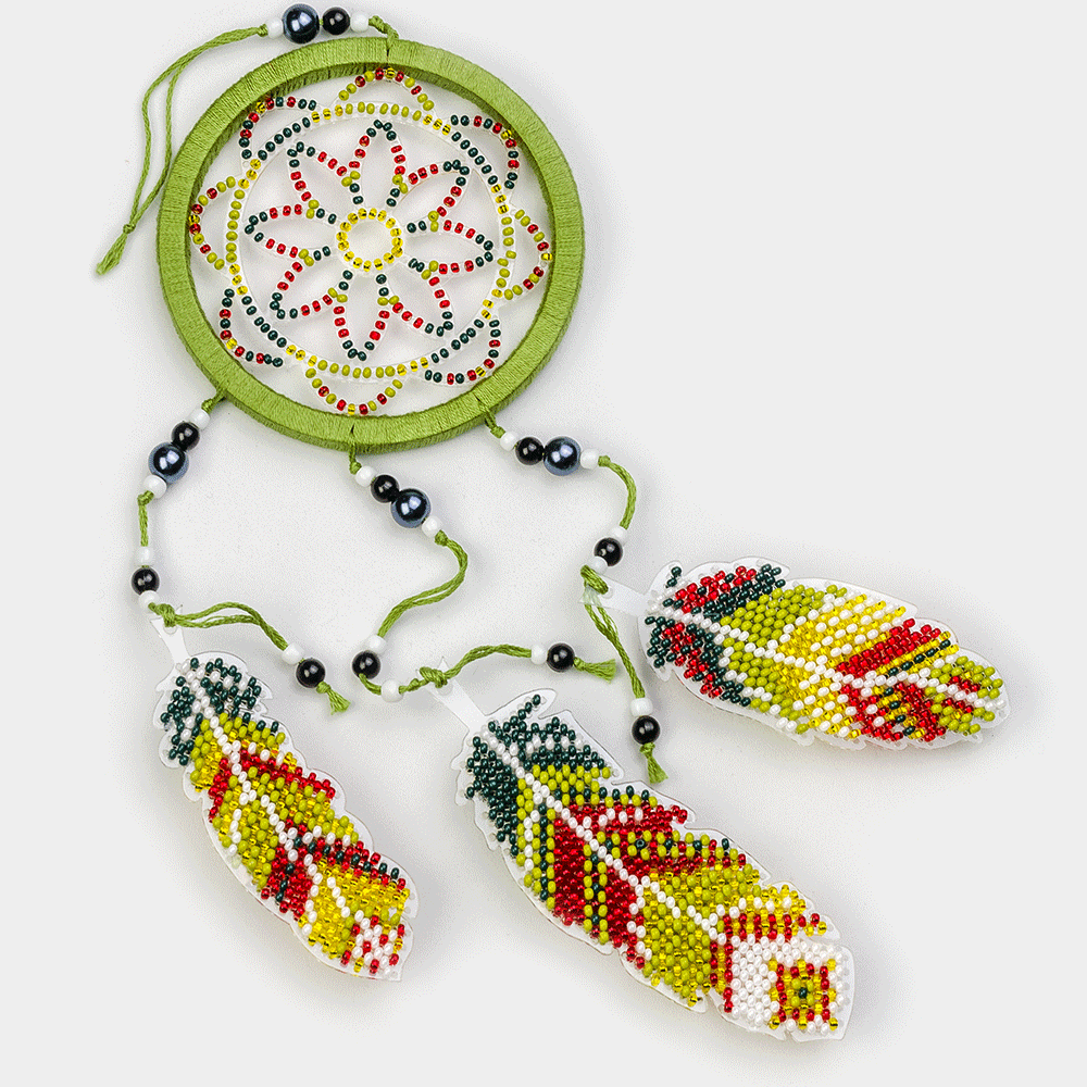 Set for embroidery with beads on a plastic base FLPL-029
