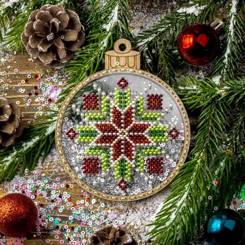 Set for embroidery with beads on a plastic base FLPL-057