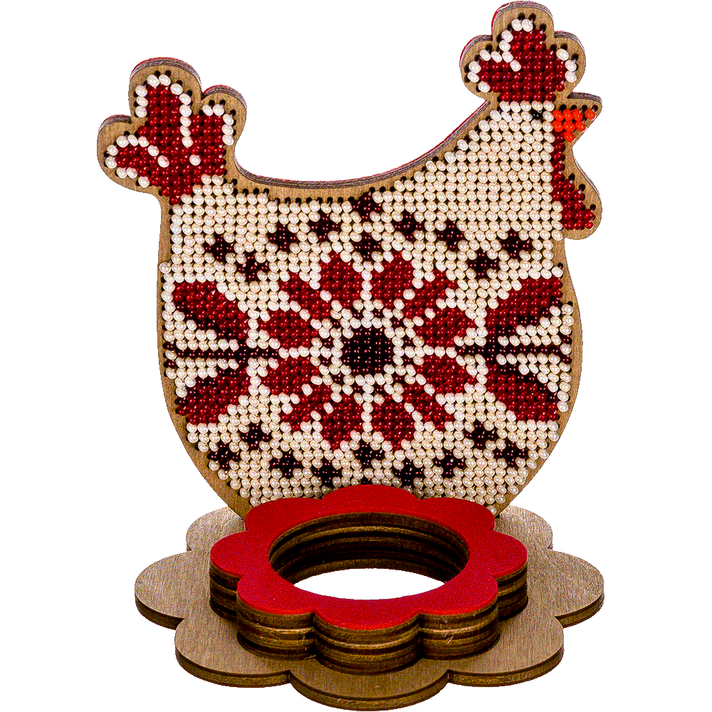 Set for embroidery with beads on wood FLK-266