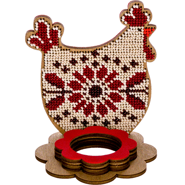 Set for embroidery with beads on wood FLK-266