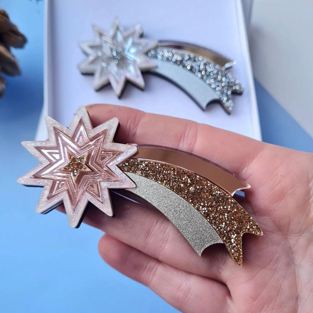 Shooting Star Brooch by Cherryloco Jewellery 4