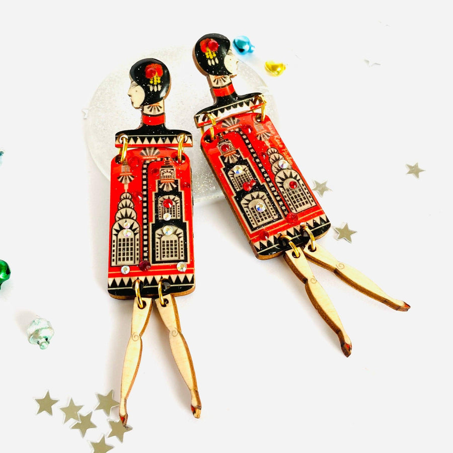 Sideshow Long Dangle Earrings by Rosie Rose Parker - Quirks!