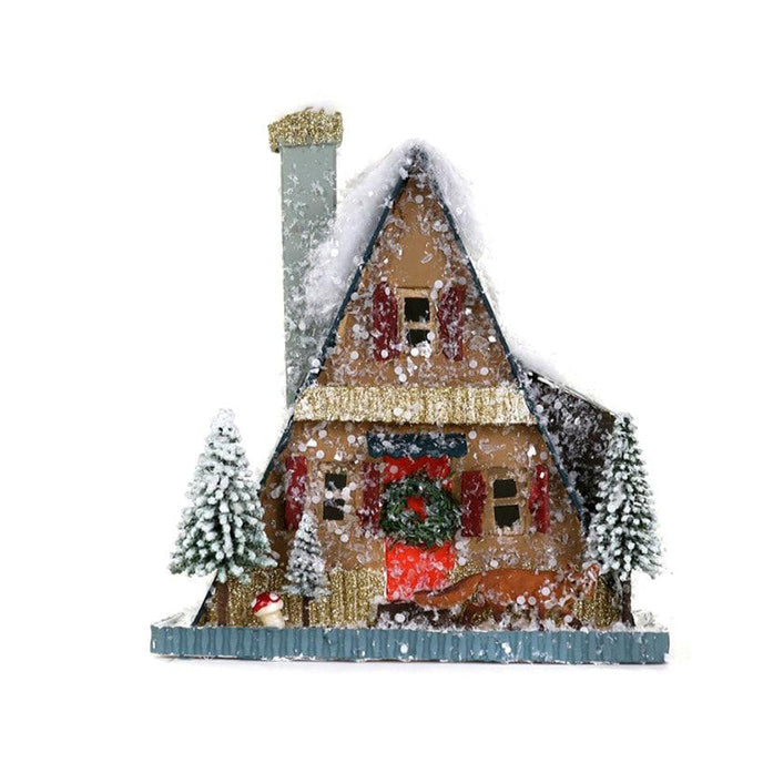 Small A-Frame Putz Cabin Miniature by Cody Foster
