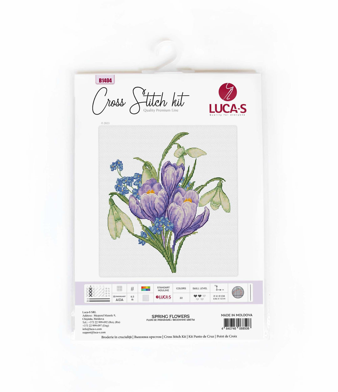 Spring Flowers B1404L Counted Cross-Stitch Kit