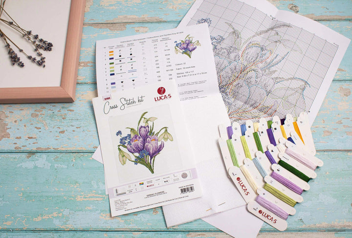 Spring Flowers B1404L Counted Cross-Stitch Kit