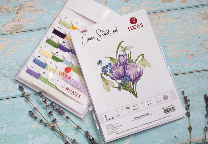 Spring Flowers B1404L Counted Cross-Stitch Kit