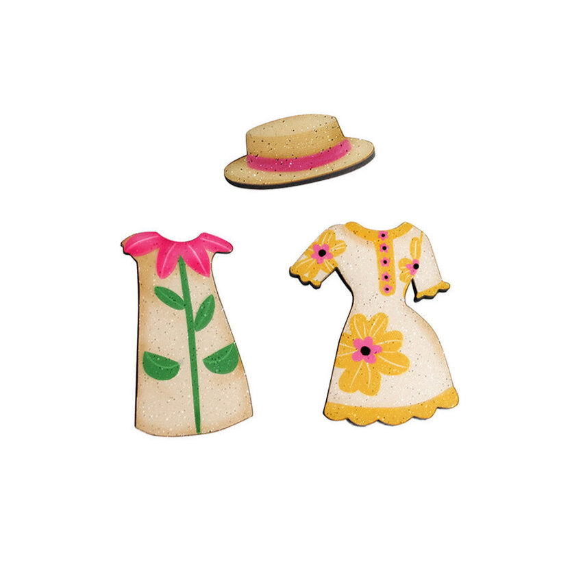 Spring Flowers Outfit Brooches by Laliblue
