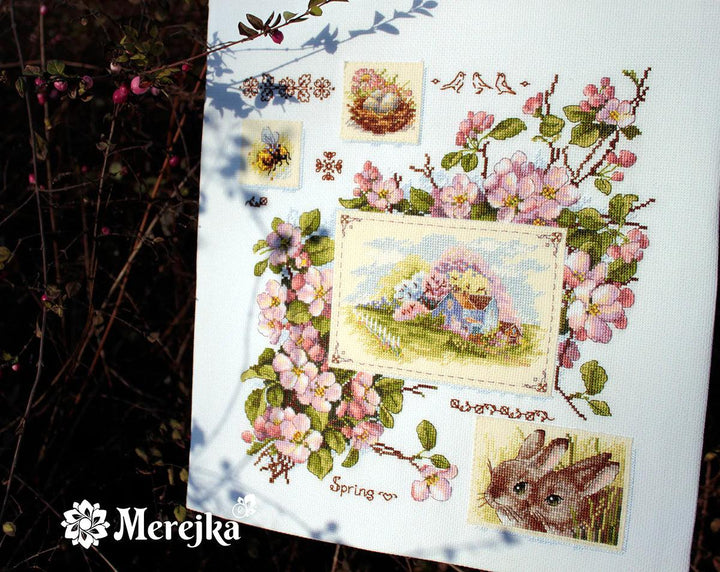 Spring Sampler K-120 Counted Cross-Stitch Kit