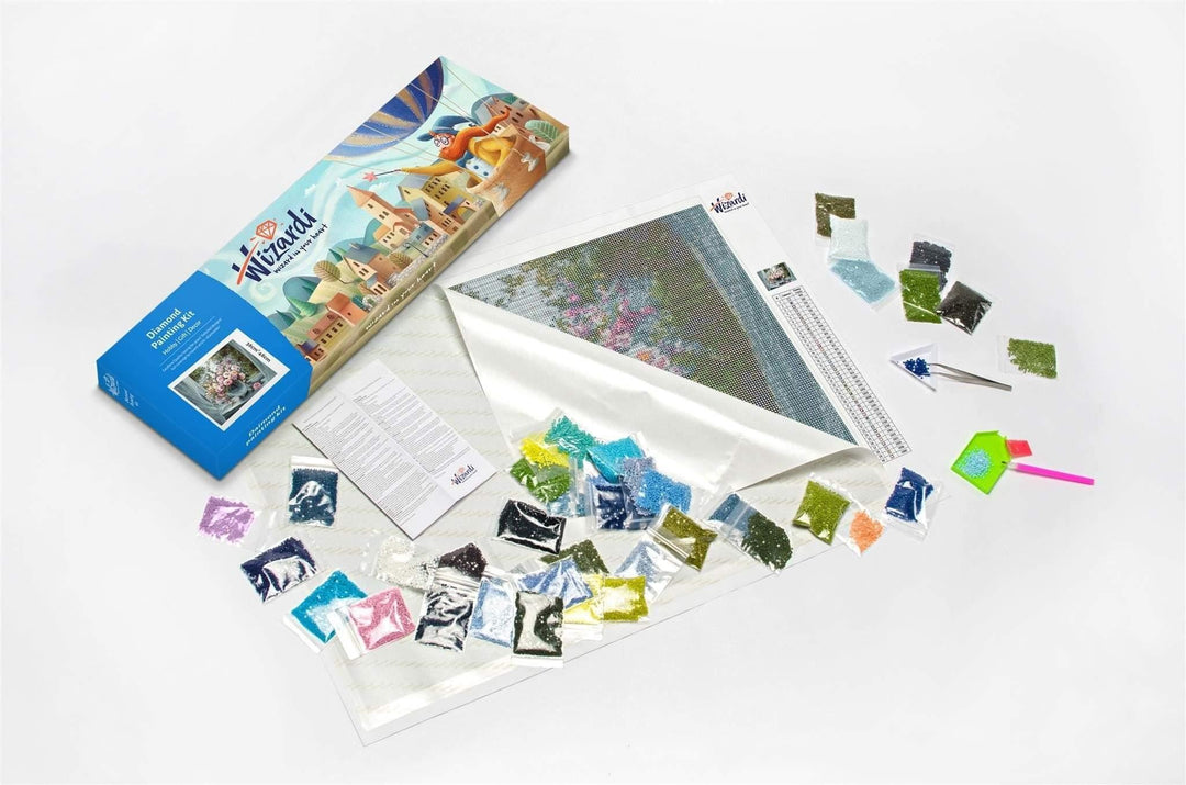 Stalking Tiger WD2408 14.9 x 27.6 inches Wizardi Diamond Painting Kit