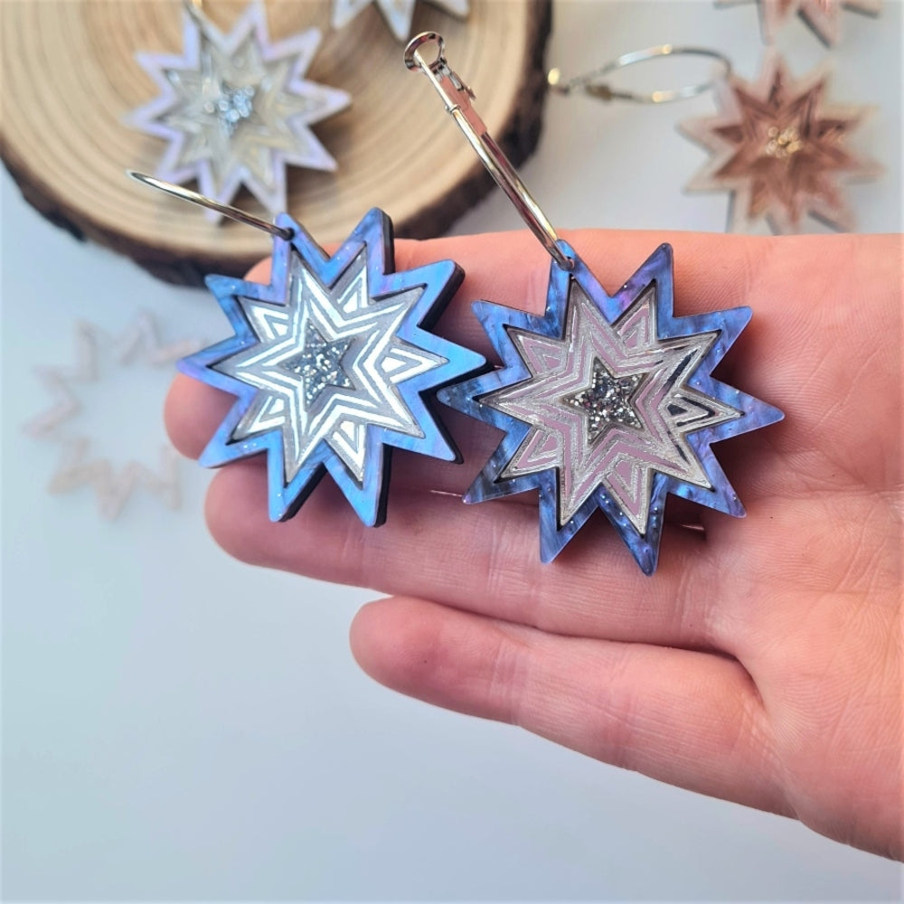 Starlight Hoop Earrings by Cherryloco Jewellery 1
