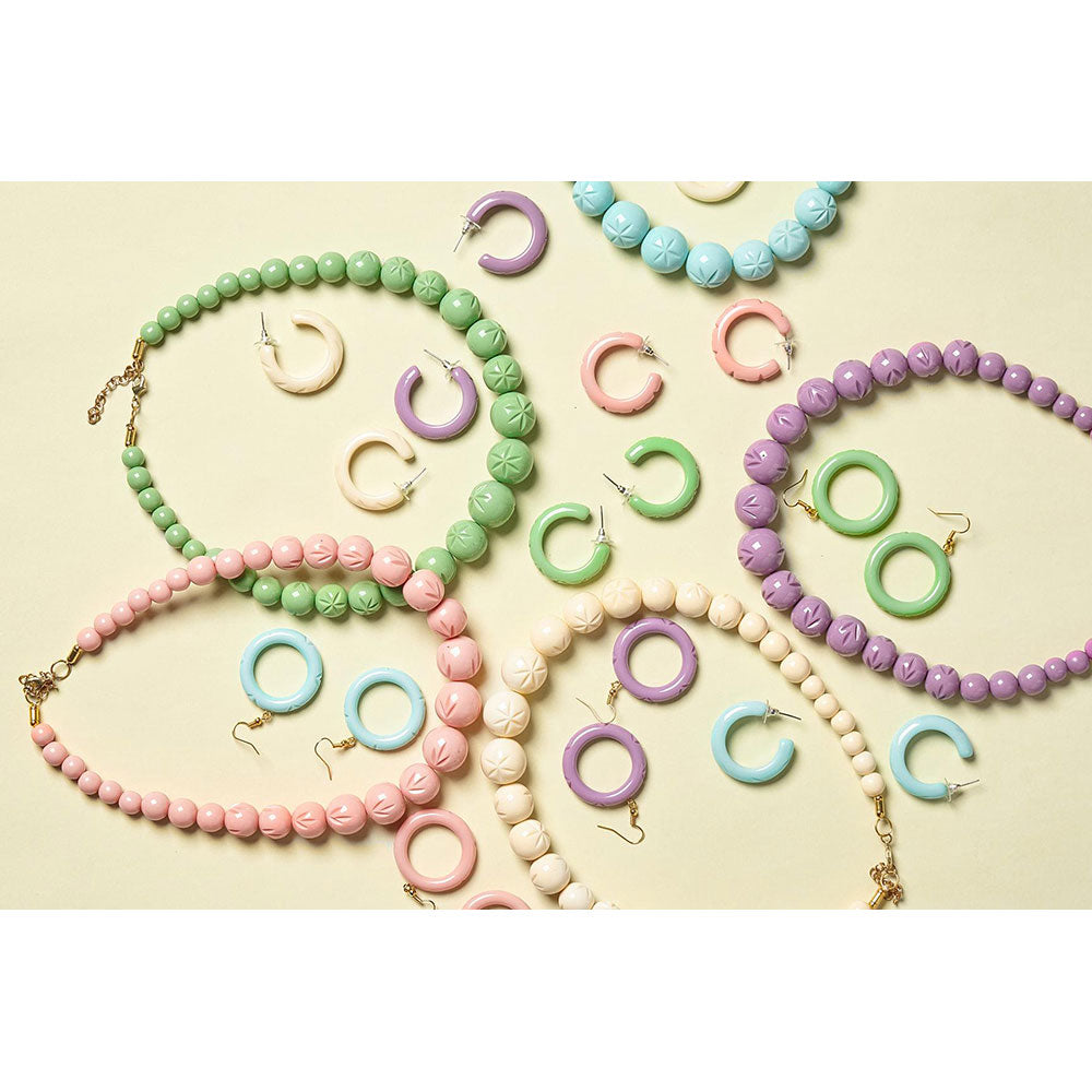 Tea Heavy Carve Bead Necklace image 2