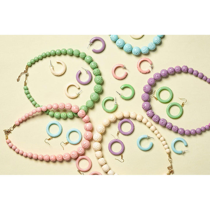 Tea Heavy Carve Bead Necklace image 2