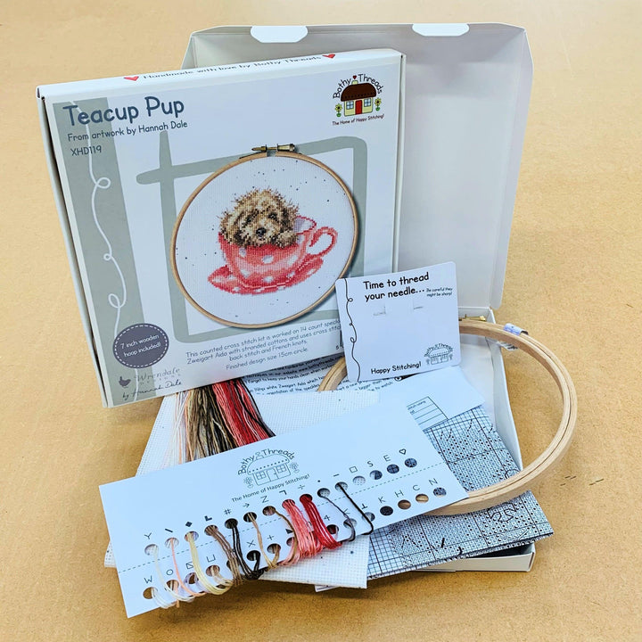Teacup Pup XHD119P Counted Cross Stitch Kit