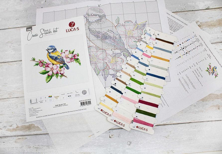 The blue tit  B1195L Counted Cross-Stitch Kit