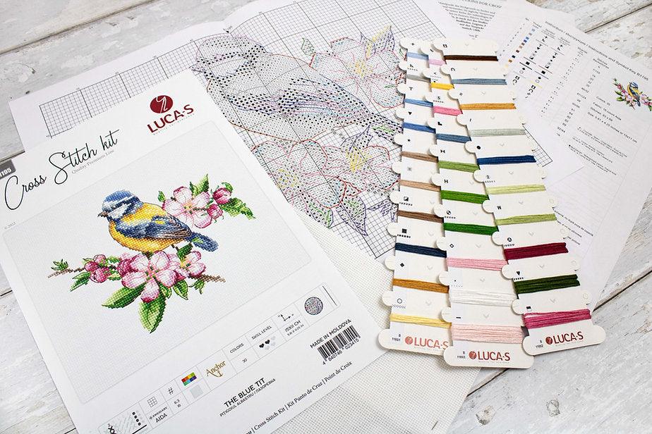 The blue tit  B1195L Counted Cross-Stitch Kit