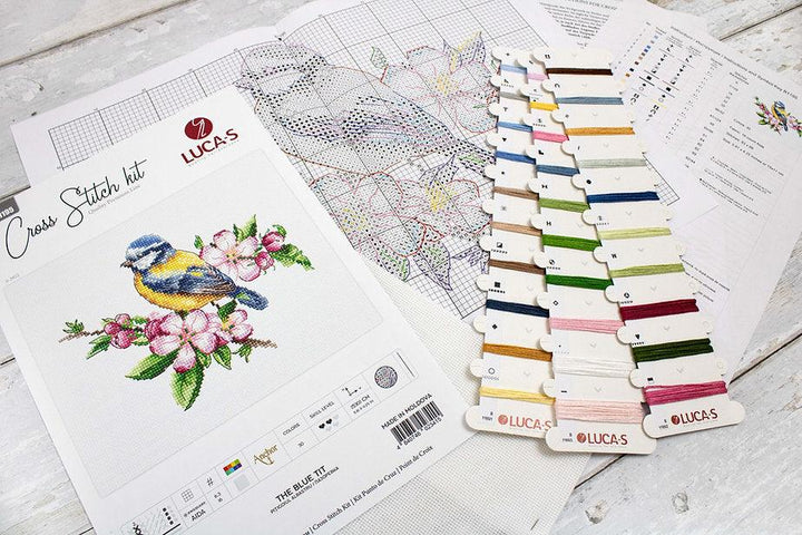 The blue tit  B1195L Counted Cross-Stitch Kit