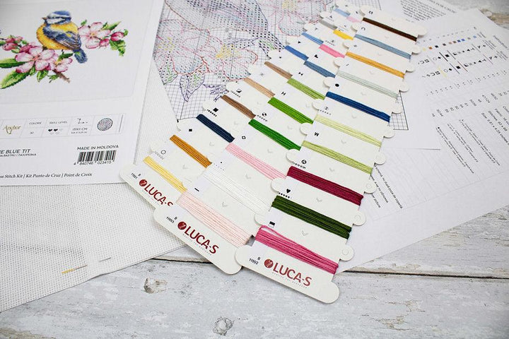 The blue tit  B1195L Counted Cross-Stitch Kit