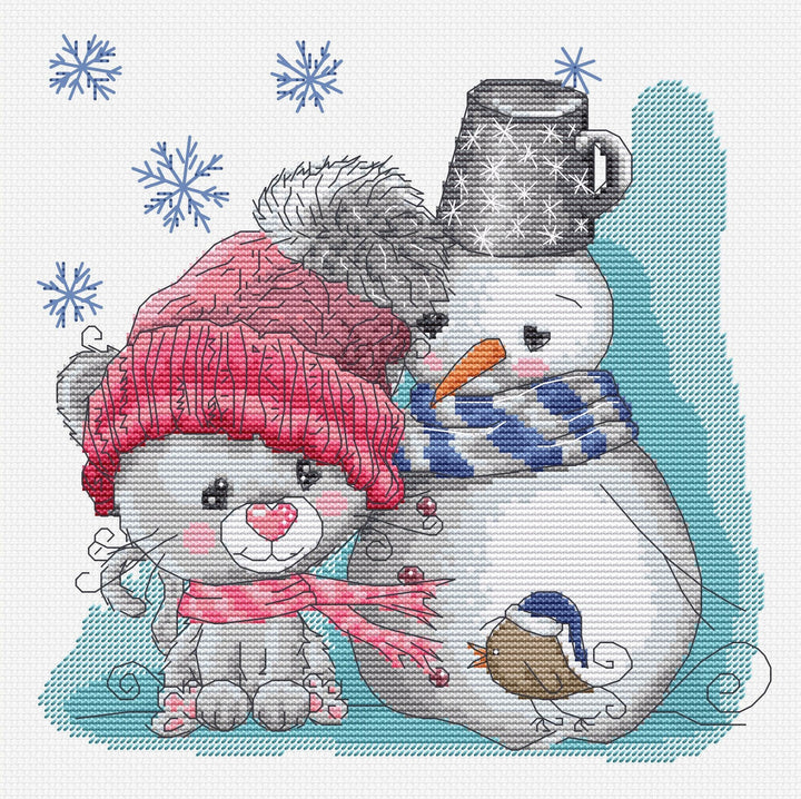 The Cat & Friends B1199L Counted Cross-Stitch Kit