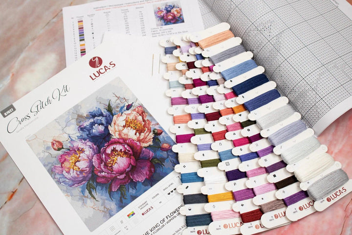 The King of Flowers B7027L Counted Cross-Stitch Kit
