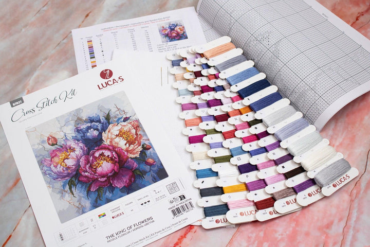 The King of Flowers B7027L Counted Cross-Stitch Kit