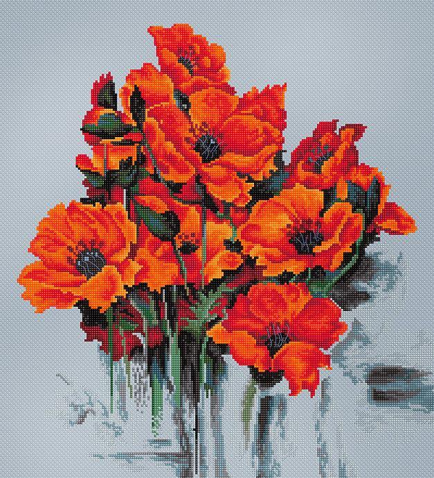 The Poppies B2380L Counted Cross-Stitch Kit