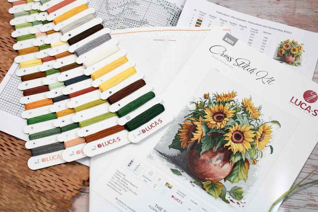 The Sunflowers B7021L Counted Cross-Stitch Kit