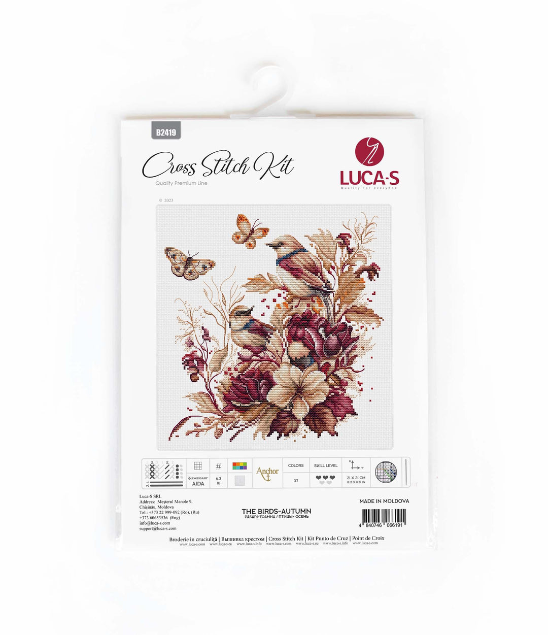 Thre Birds-Autumn B2419L Counted Cross-Stitch Kit