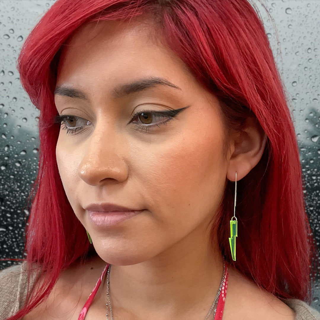 Last Chance! Bright Green Baby Bolts Ear-threaders