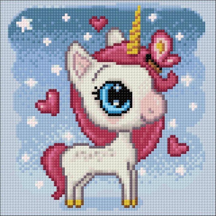 Unicorn in Love CS2530 7.9 x 7.9 inches Crafting Spark Diamond Painting Kit