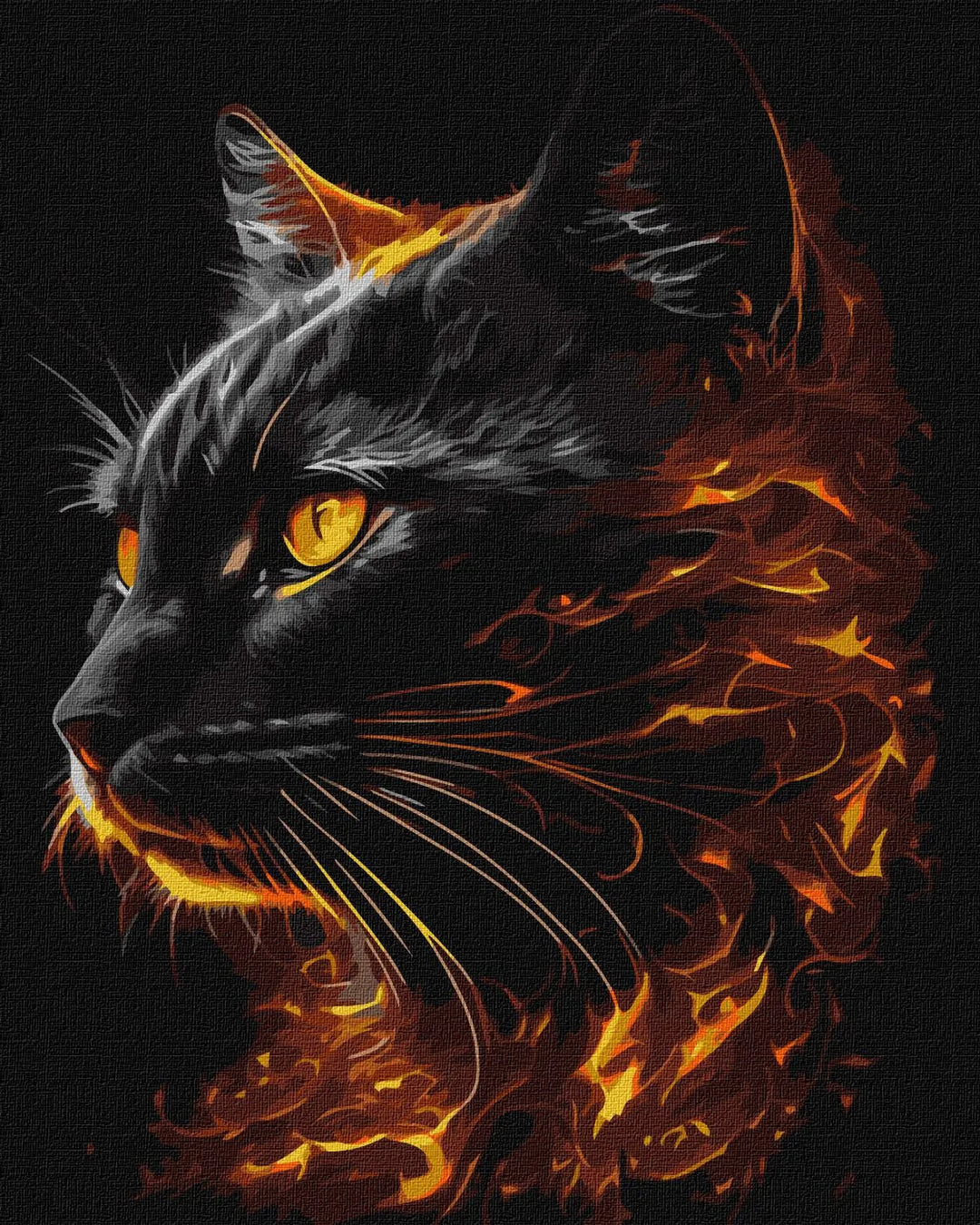 Painting by Numbers kit Fiery Beauty with extra metallic paints  KHO6516