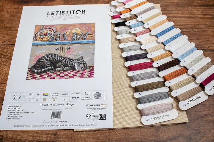 When the Cat Sleeps L8072 Counted Cross Stitch Kit